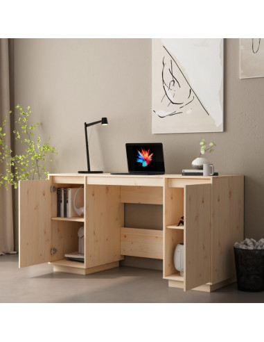 Scrivania 140x50x75 cm in Legno Massello di Pino