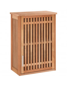 Armadietto da Bagno a Parete 42x23x60 cm Legno Massello di Noce 2