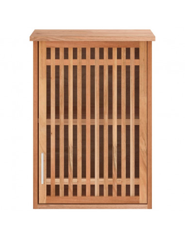 Armadietto da Bagno a Parete 42x23x60 cm Legno Massello di Noce