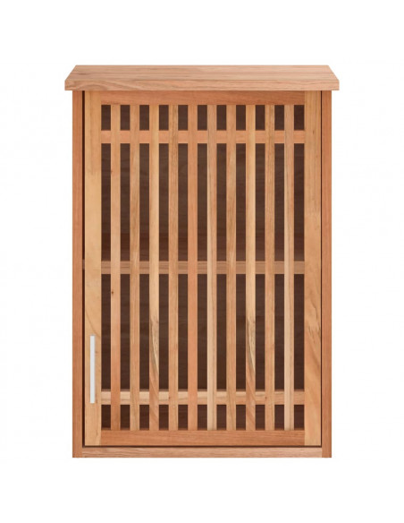 Armadietto da Bagno a Parete 42x23x60 cm Legno Massello di Noce