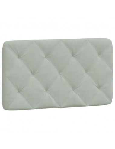 Letto con Materasso Grigio Chiaro 90x190 cm in Velluto