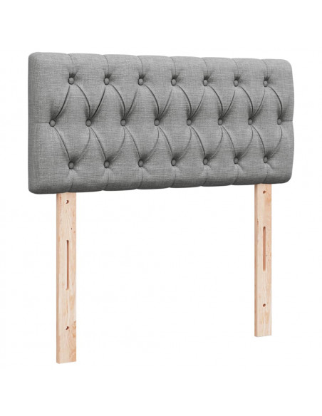 Giroletto a Molle con Materasso Grigio Chiaro 80x200 cm Tessuto
