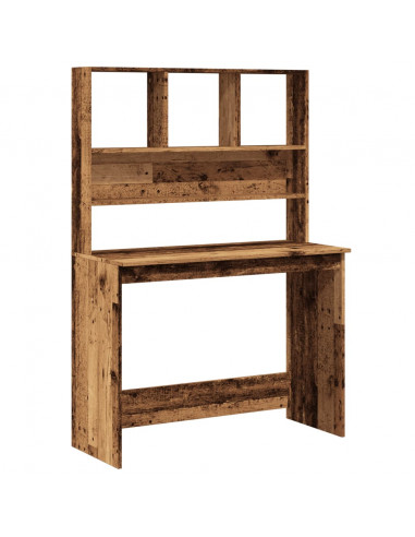 Scrivania Mensole Legno Antico 102x45x148 cm Legno Multistrato