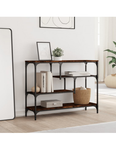 Tavolo Consolle Rovere Fumo 100x30x75 cm Legno Multistrato