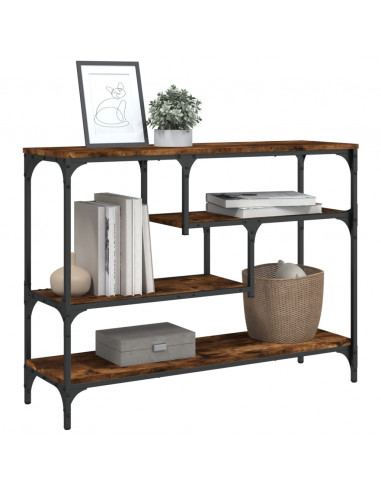 Tavolo Consolle Rovere Fumo 100x30x75 cm Legno Multistrato