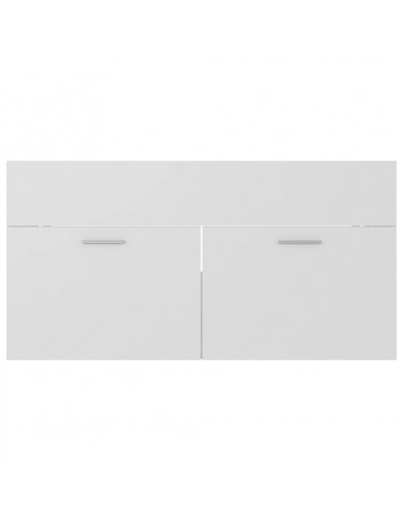 Set Mobili da Bagno 2 pz Bianco in Legno Multistrato