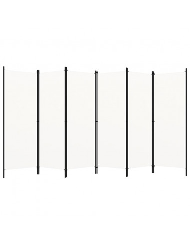 Paravento a 6 Pannelli Bianco 300x180 cm