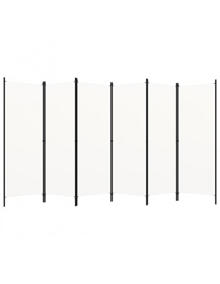 Paravento a 6 Pannelli Bianco 300x180 cm
