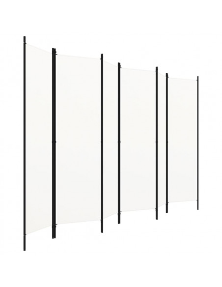 Paravento a 6 Pannelli Bianco 300x180 cm