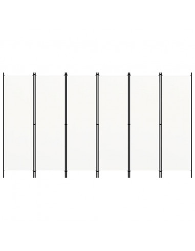 Paravento a 6 Pannelli Bianco 300x180 cm