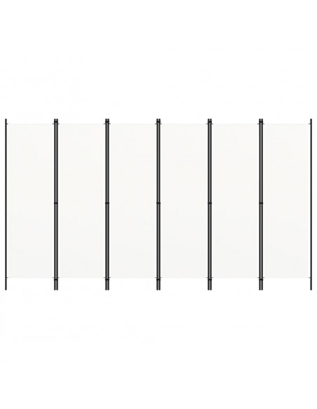 Paravento a 6 Pannelli Bianco 300x180 cm