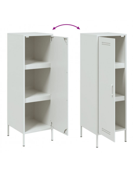 Credenza Bianca 36x39x113 cm in Acciaio