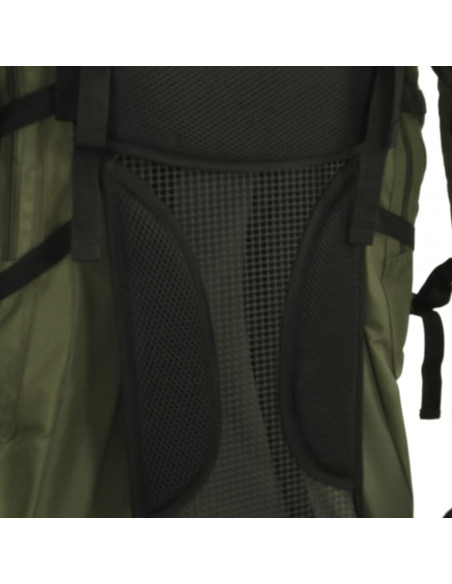 Zaino da Trekking Verde Militare 60 L in Tessuto Oxford