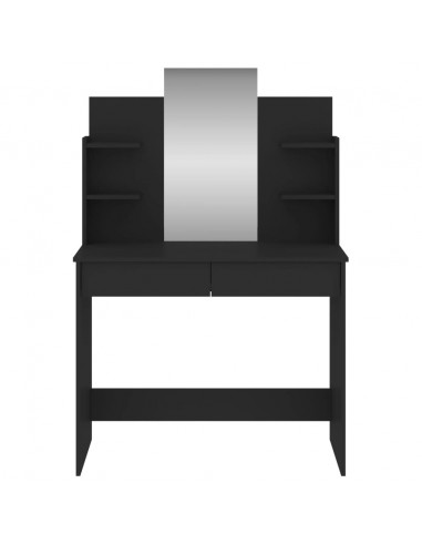 Toeletta con Specchio Nero 96x39x142 cm