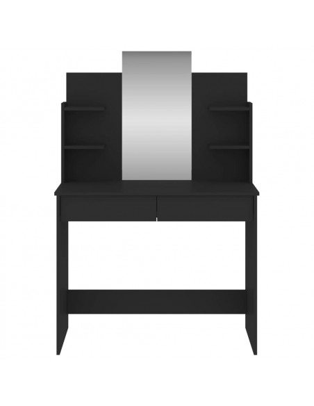 Toeletta con Specchio Nero 96x39x142 cm