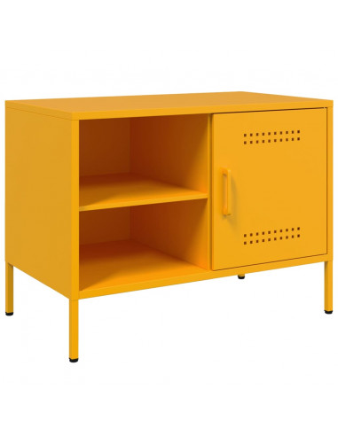 Mobili TV 2 pz Giallo Senape 68x39x50,5 cm in Acciaio