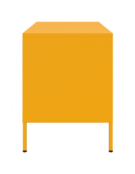 Mobili TV 2 pz Giallo Senape 68x39x50,5 cm in Acciaio