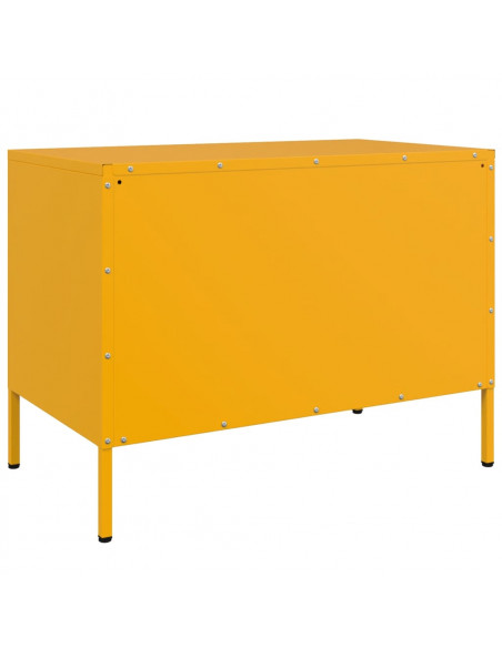 Mobili TV 2 pz Giallo Senape 68x39x50,5 cm in Acciaio