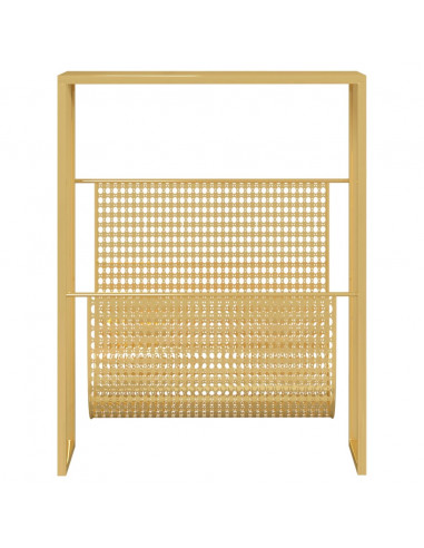 Portariviste Oro 35x15x45 cm in Acciaio