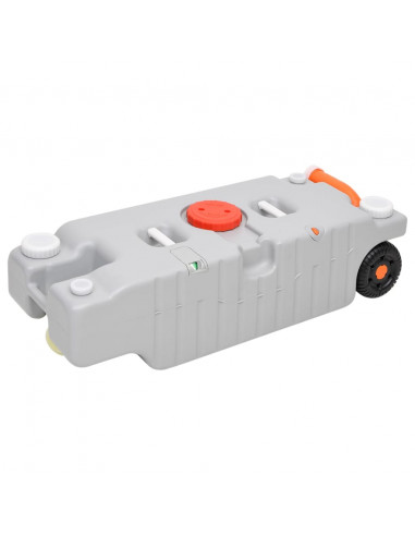 Serbatoio di Acqua con Ruote per Campeggio 75 L Grigio