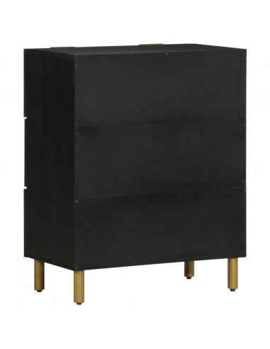 Credenza Nera 60x33x75 cm in Legno Multistrato