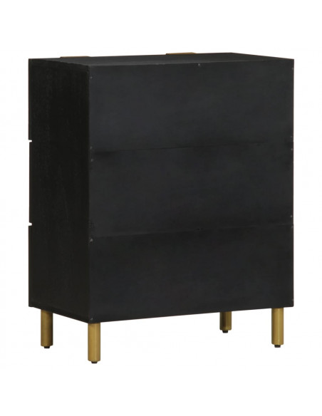 Credenza Nera 60x33x75 cm in Legno Multistrato