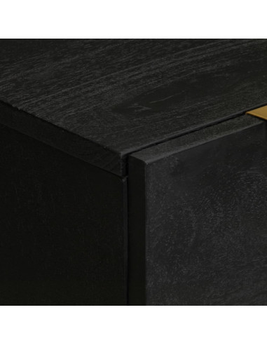 Credenza Nera 60x33x75 cm in Legno Multistrato