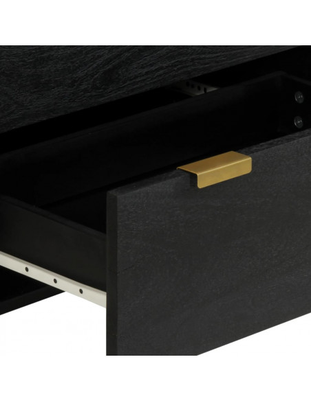 Credenza Nera 60x33x75 cm in Legno Multistrato