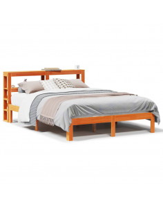 Letto senza Materasso Marrone Cera 120x200 cm in Legno di Pino 2