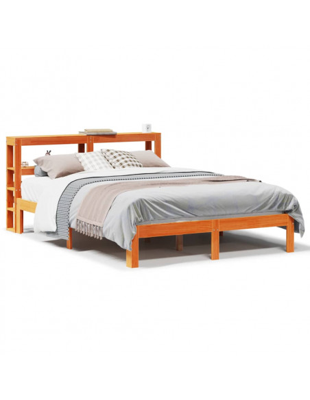 Letto senza Materasso Marrone Cera 120x200 cm in Legno di Pino
