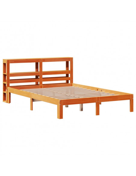 Letto senza Materasso Marrone Cera 120x200 cm in Legno di Pino