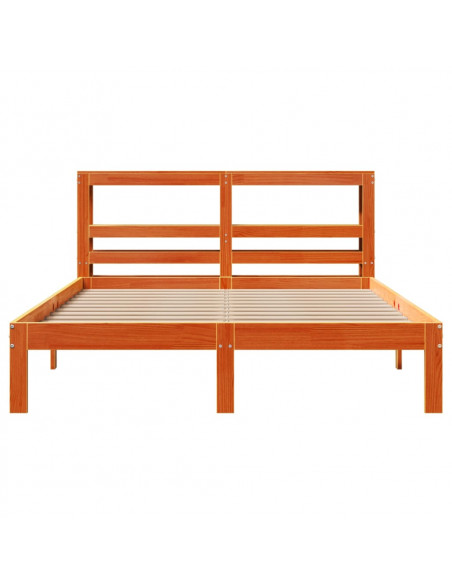 Letto senza Materasso Marrone Cera 120x200 cm in Legno di Pino
