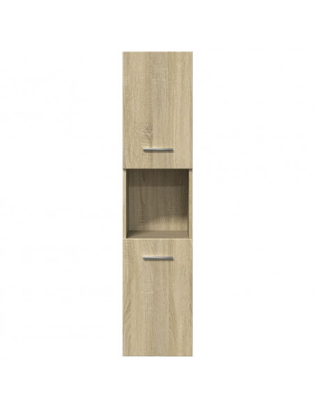 Set Mobili da Bagno 3 pz Rovere Sonoma in Legno Multistrato