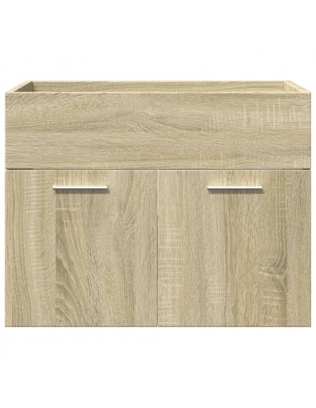 Set Mobili da Bagno 3 pz Rovere Sonoma in Legno Multistrato