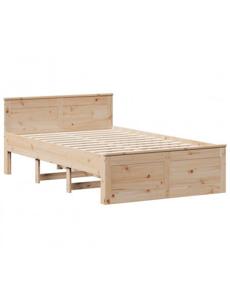 Giroletto senza Materasso con Testata 120x190 cm Massello Pino