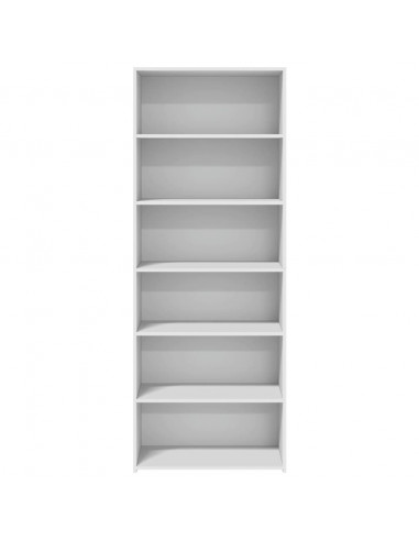 Credenza Bianca 70x41x185 cm in Legno Multistrato