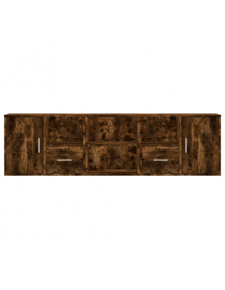 Mobile Angolare Rovere Fumo 160x40x45 cm in Truciolato