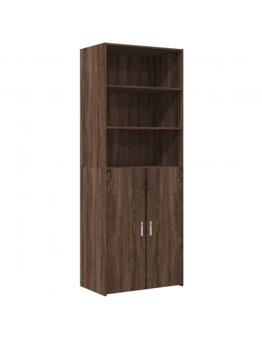 Credenza Rovere Marrone 70x42,5x185 cm in Legno Multistrato