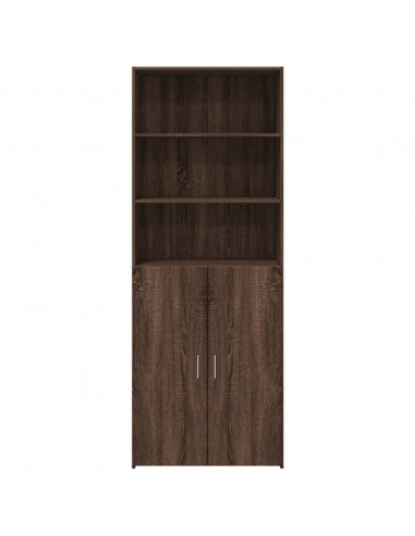 Credenza Rovere Marrone 70x42,5x185 cm in Legno Multistrato