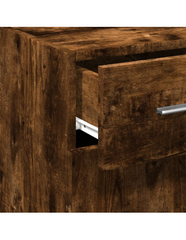 Credenza Rovere Fumo 30x42,5x93 cm in Legno Multistrato