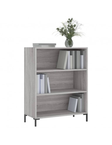 Libreria Grigio Sonoma 69,5x32,5x90 cm in Legno Multistrato