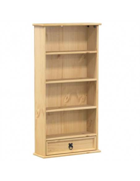 Mobile Porta CD Corona 52x17,5x103 cm in Legno Massello di Pino