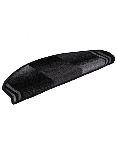 Tappetini per Scale Autoadesivi 10 pz 65x21x4 cm Nero e Grigio