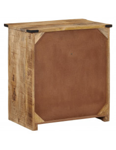 Credenza con 2 Cassetti 55x35x60 cm Legno Massello di Mango 2
