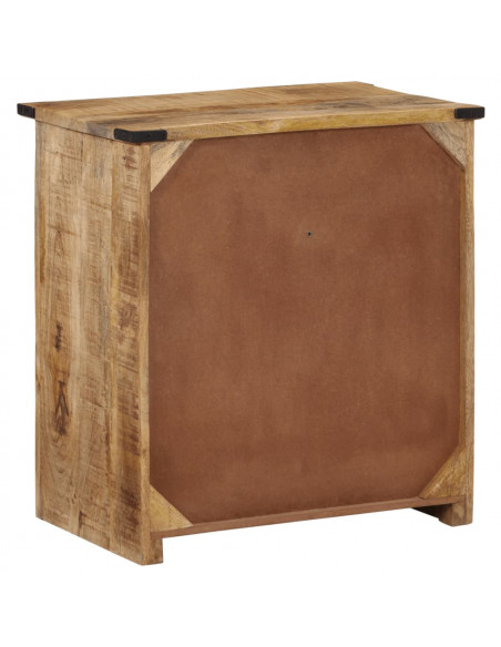 Credenza con 2 Cassetti 55x35x60 cm Legno Massello di Mango