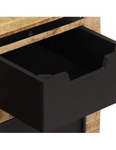 Credenza con 2 Cassetti 55x35x60 cm Legno Massello di Mango