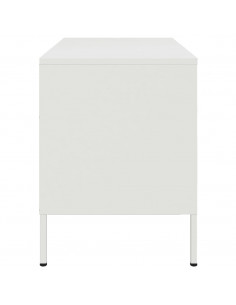 Mobile TV Bianco 68x39x50,5 cm in Acciaio 2