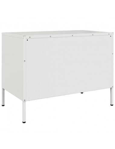 Mobile TV Bianco 68x39x50,5 cm in Acciaio