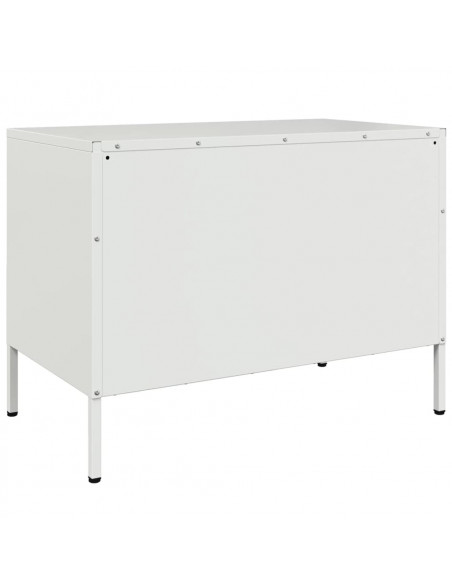 Mobile TV Bianco 68x39x50,5 cm in Acciaio