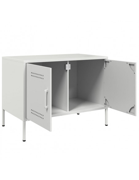 Mobile TV Bianco 68x39x50,5 cm in Acciaio